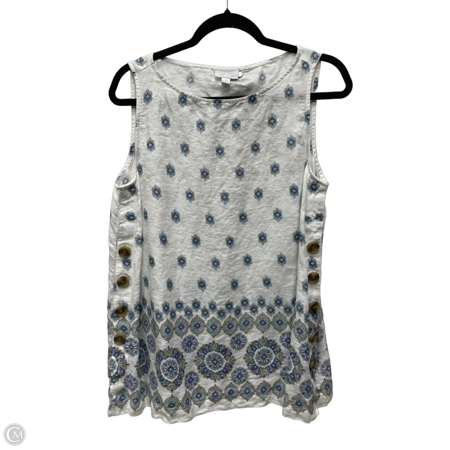 Top Sleeveless By J. Jill In Floral Print, Size: M
