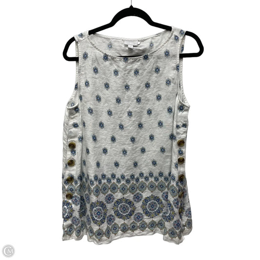 Top Sleeveless By J. Jill In Floral Print, Size: M