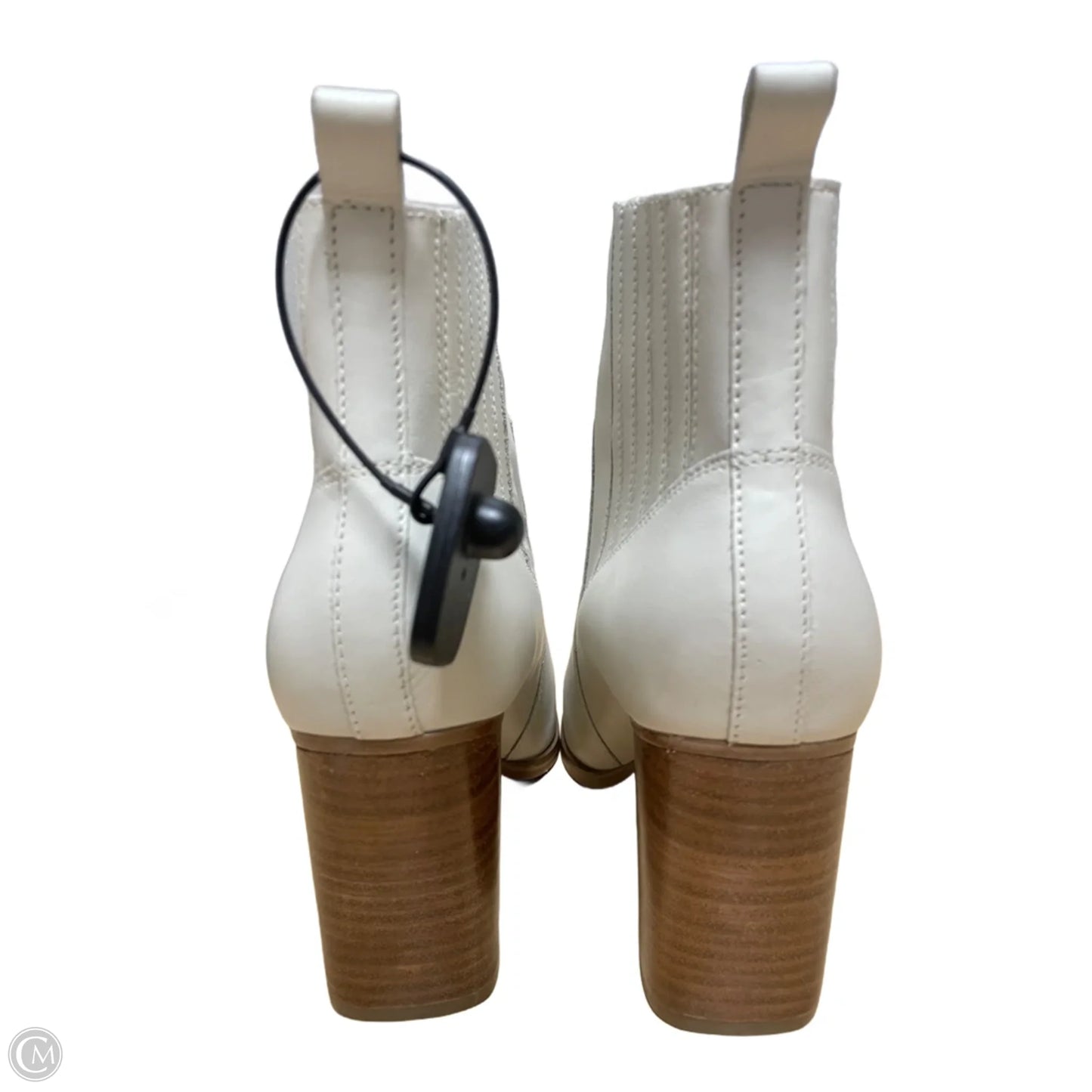 Boots Ankle Heels By Marc Fisher In Cream, Size: 8.5