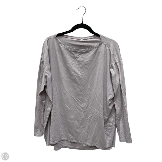 Athletic Top Long Sleeve Crewneck By Lululemon In Purple, Size: Xl