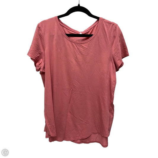 Athletic Top Short Sleeve By Lululemon In Red, Size: L