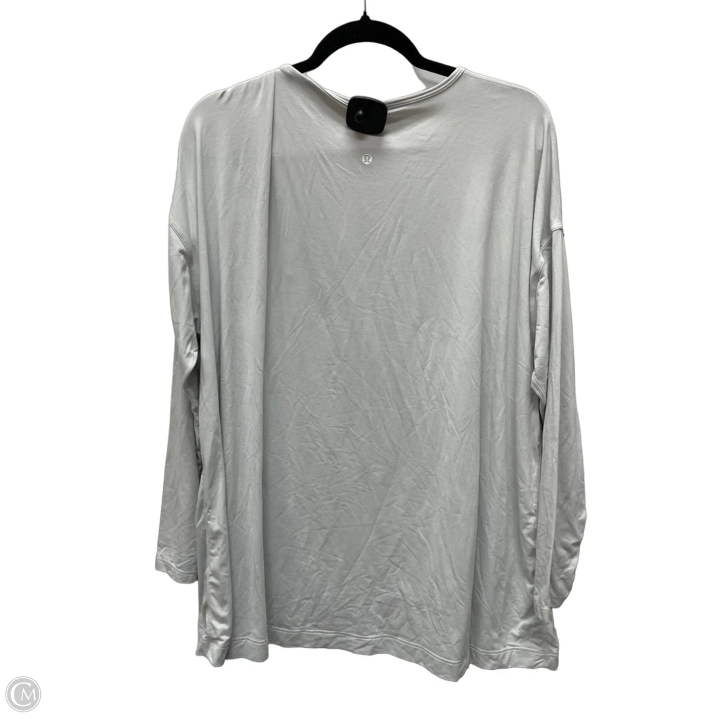 Athletic Top Long Sleeve Crewneck By Lululemon In White, Size: Xl