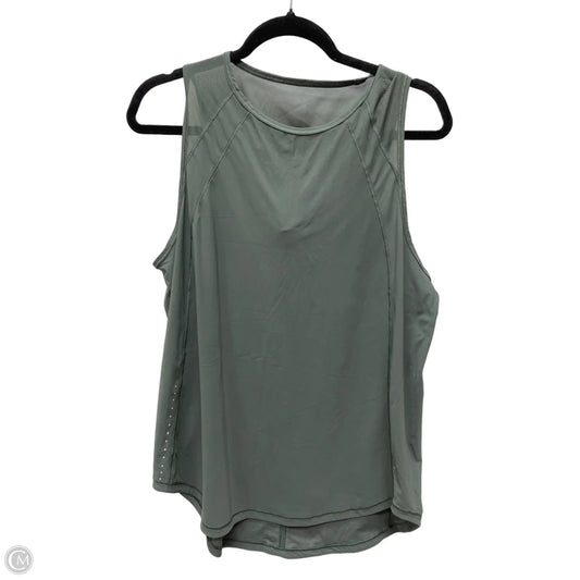 Athletic Tank Top By Lululemon In Green, Size: L