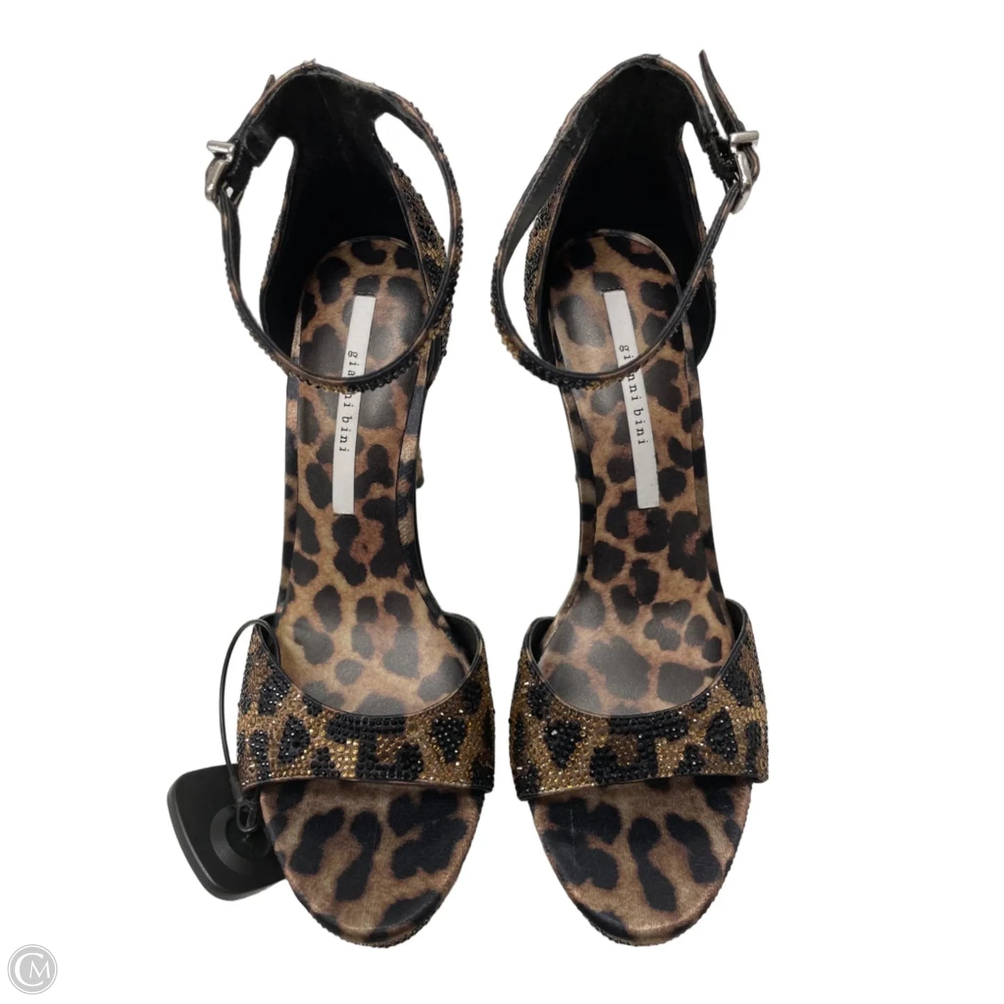 Sandals Heels Stiletto By Gianni Bini In Animal Print, Size: 9.5