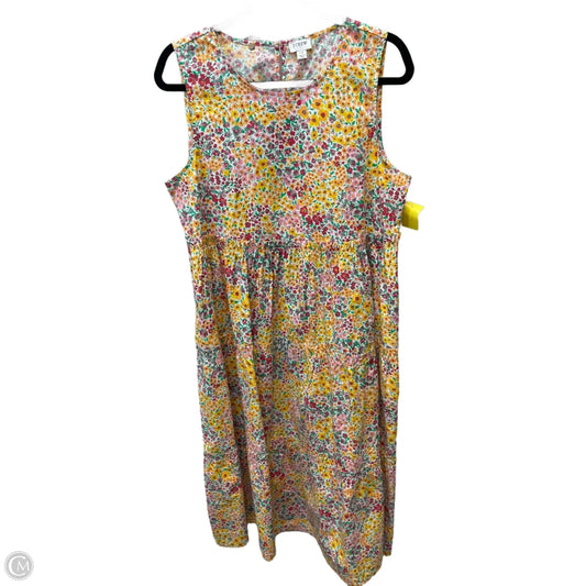 Dress Casual Midi By J. Crew In Floral Print, Size: L