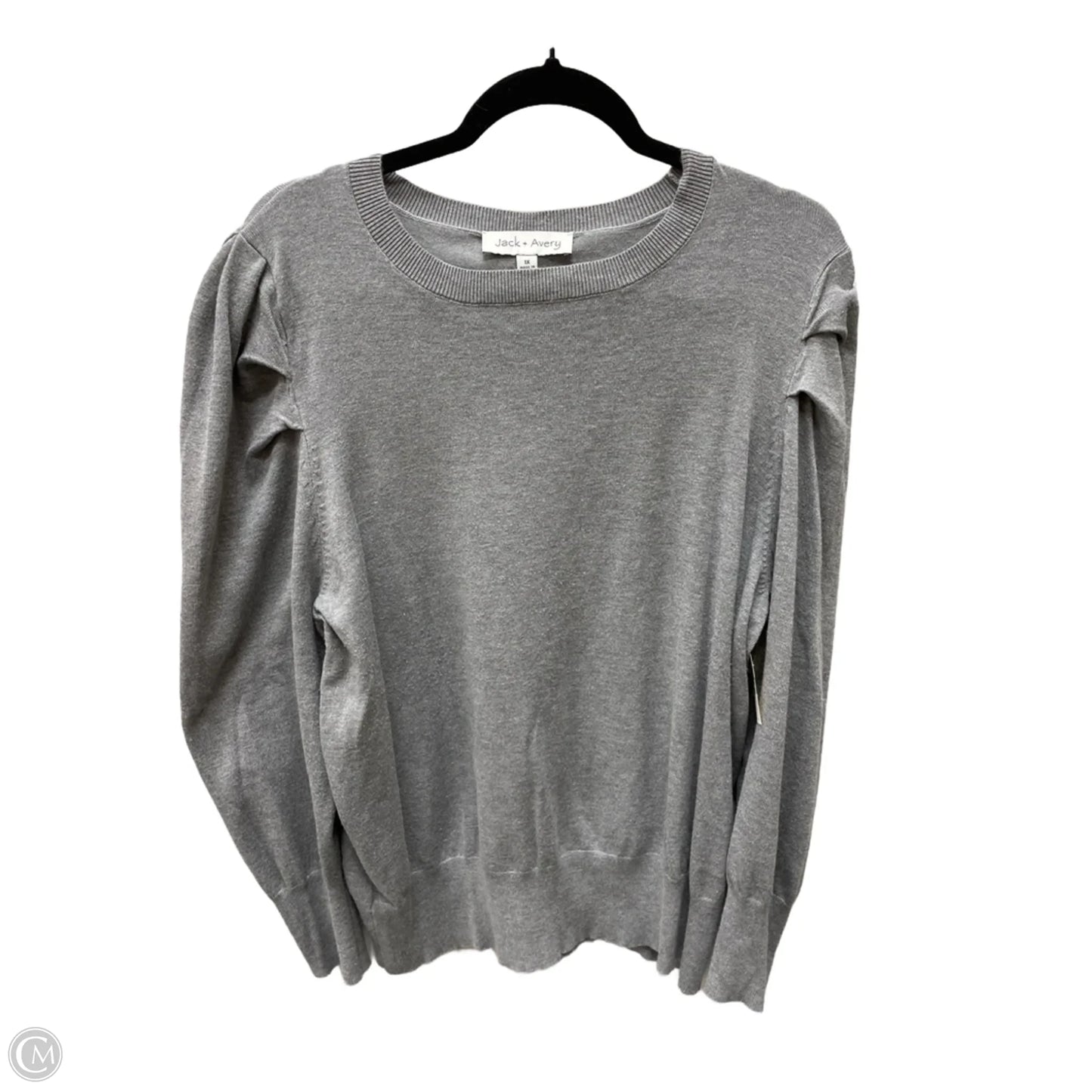 Top Long Sleeve By Clothes Mentor In Grey, Size: 1x