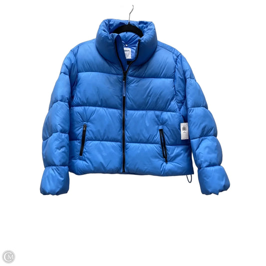 Jacket Puffer & Quilted By Old Navy In Black & Blue, Size: Xs