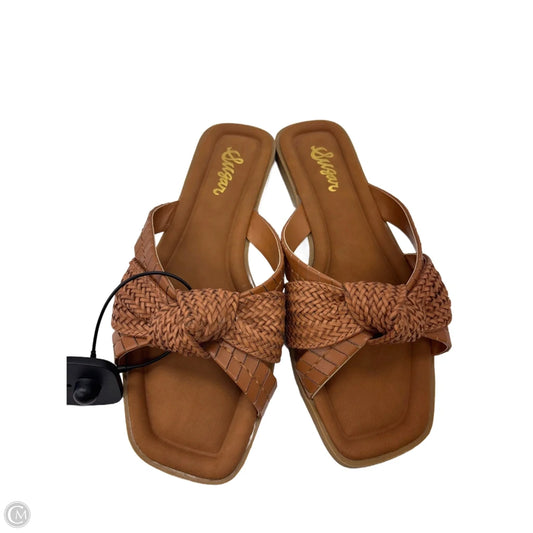 Sandals Flats By Sugar In Brown, Size: 8.5