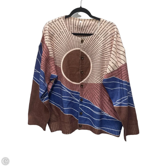 Sweater Cardigan By Clothes Mentor In Multi-colored, Size: 3x