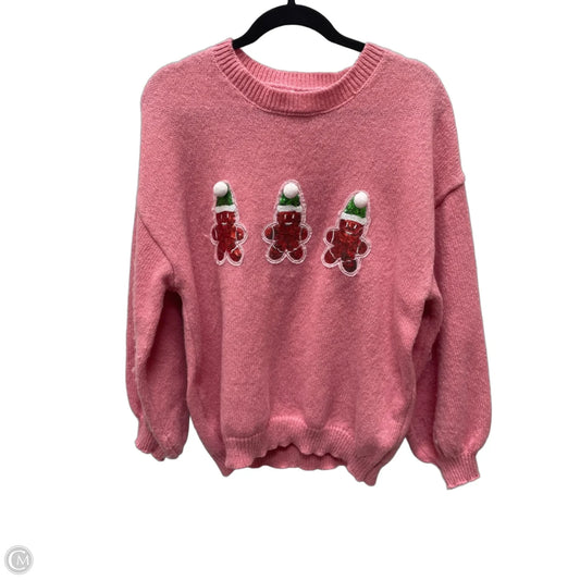 Sweater By Cmc In Pink, Size: L