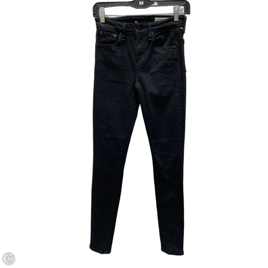 Jeans Skinny By Rag & Bones Jeans In Black Denim, Size: 0