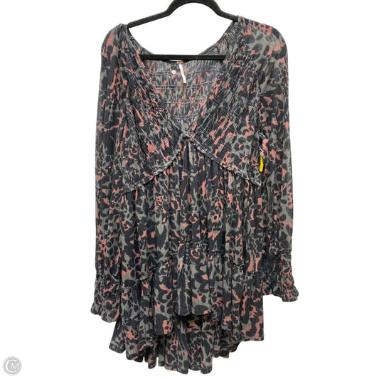 Tunic Long Sleeve By Free People In Animal Print, Size: Xl