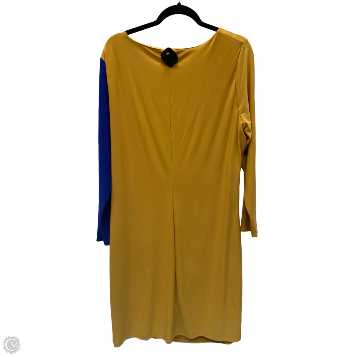 Dress Casual Midi By Kasper In Blue & Gold, Size: 2x