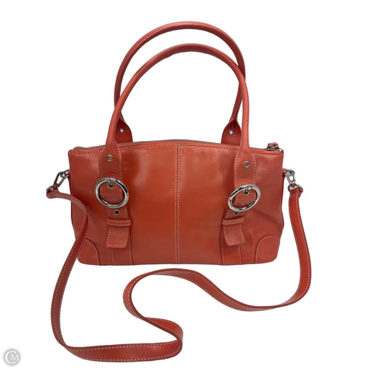 Handbag Leather By Preston And New York, Size: Medium