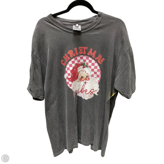 Top Short Sleeve By Comfort Colors In Grey, Size: Xl