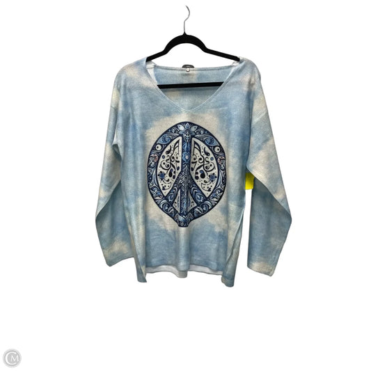 Sweater By Clothes Mentor In Paisley Print, Size: L