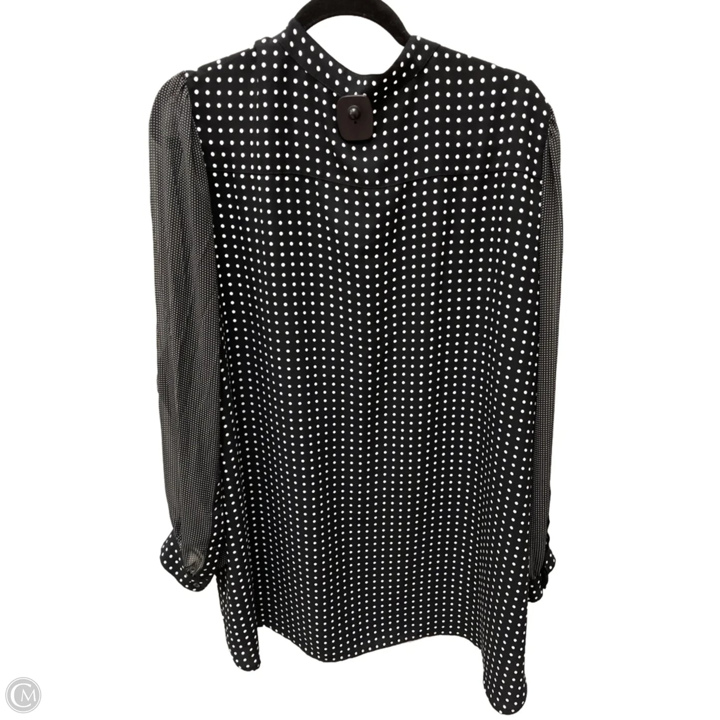 Blouse Long Sleeve By Anne Klein In Polkadot Pattern, Size: 2x
