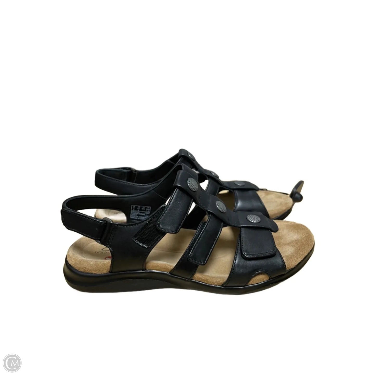Sandals Flats By Clarks In Black, Size: 8.5