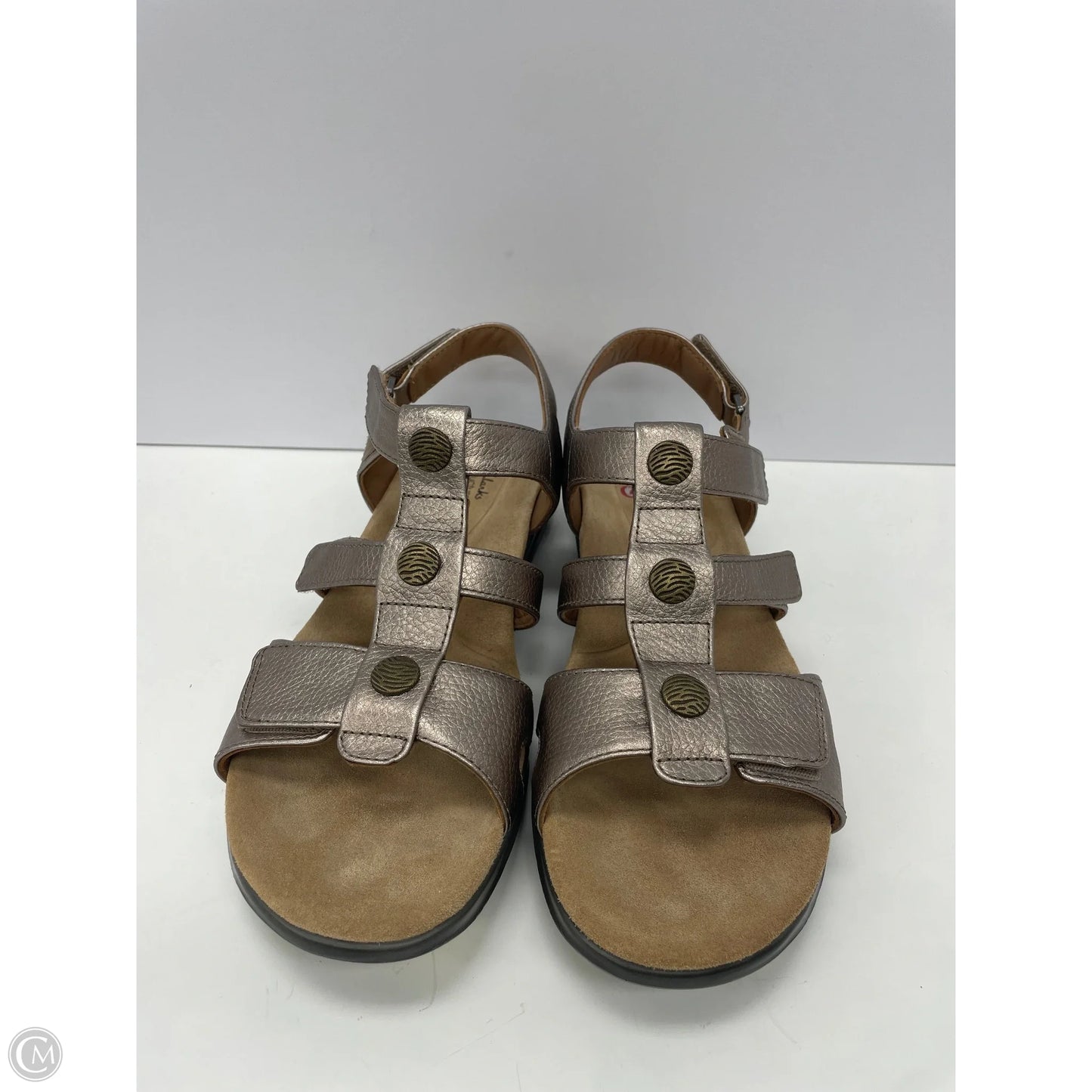 Sandals Flats By Clarks In Gold, Size: 8.5