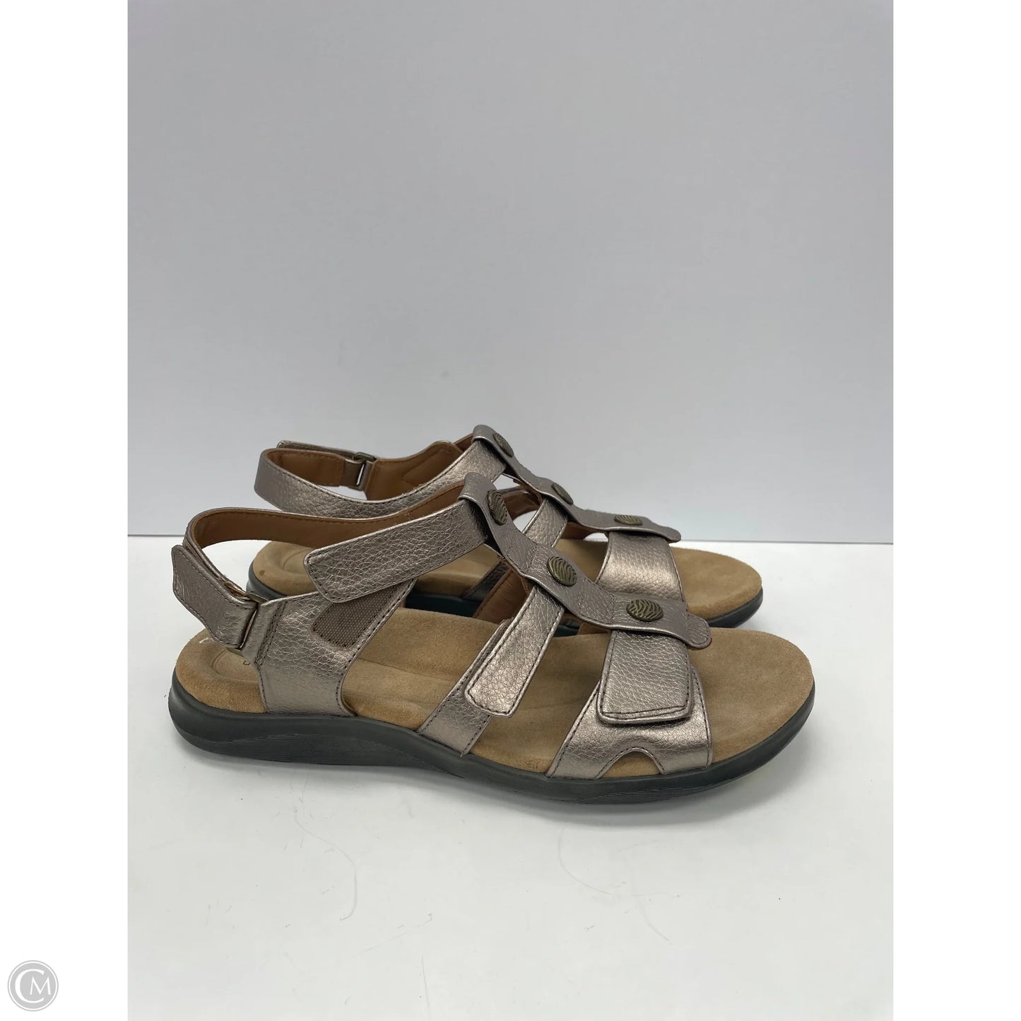 Sandals Flats By Clarks In Gold, Size: 8.5