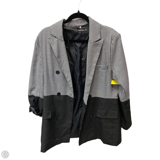 Blazer By Nasty Gal In Checkered Pattern, Size: S