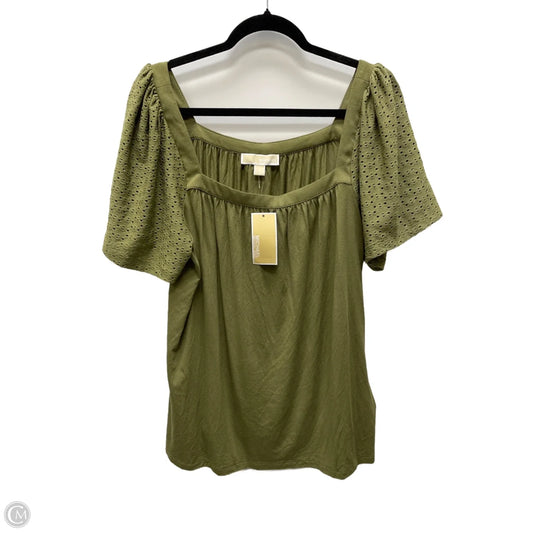 Top 3/4 Sleeve By Michael By Michael Kors In Green, Size: Xl