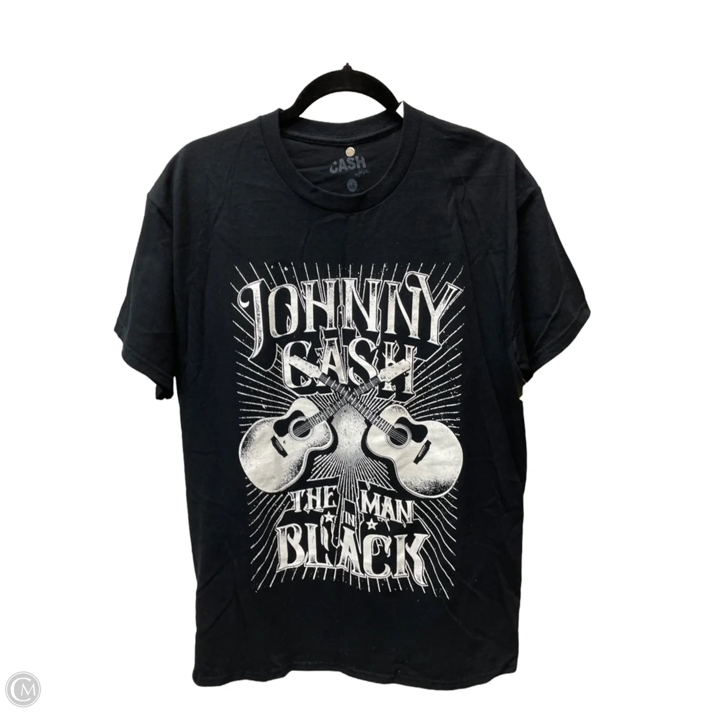 Top Short Sleeve By Clothes Mentor In Black, Size: L