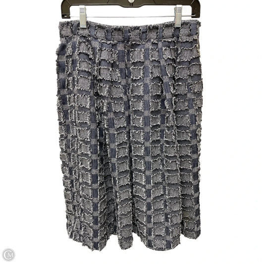 Skirt Midi By Eva Mendes In Blue & Grey, Size: 4