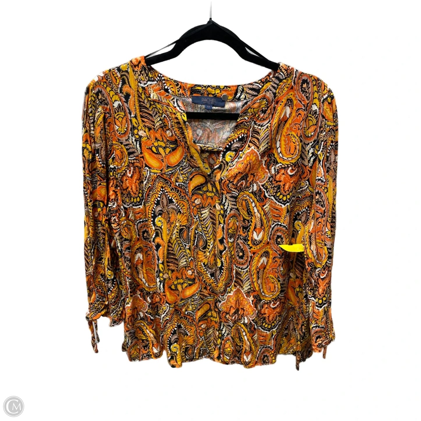 Top 3/4 Sleeve By Rachel Roy In Floral Print, Size: 1x