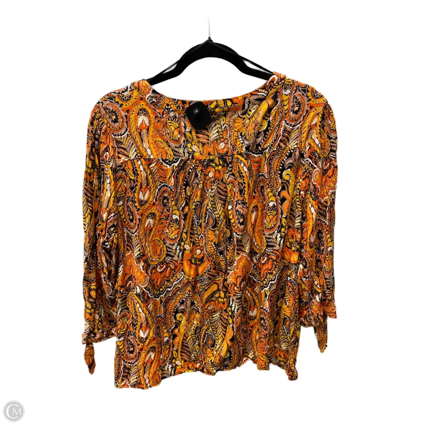 Top 3/4 Sleeve By Rachel Roy In Floral Print, Size: 1x