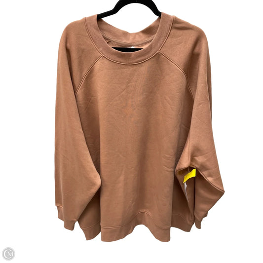 Sweatshirt Crewneck By Amazon Essentials In Orange, Size: 3x
