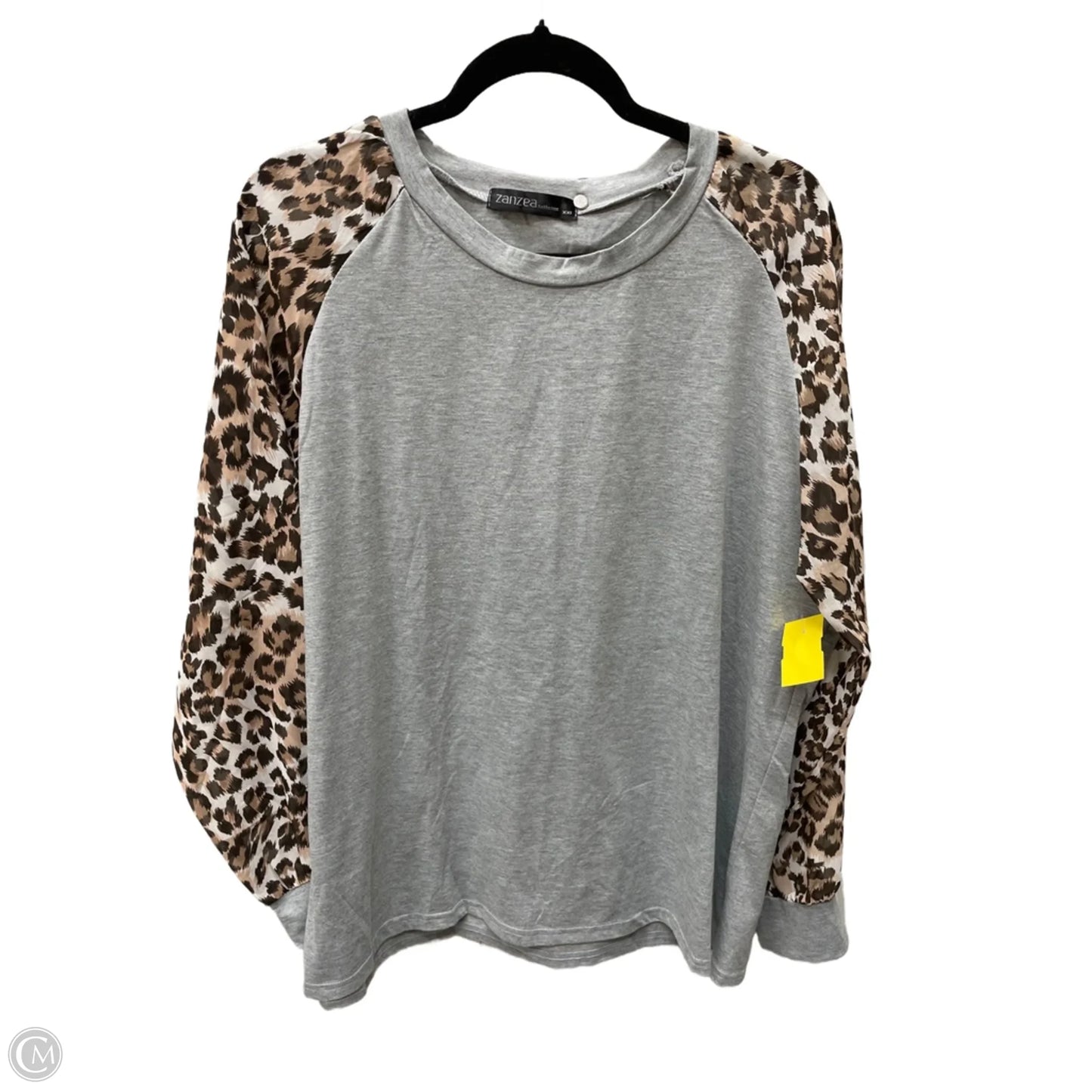 Top Long Sleeve By Zanzea In Animal Print, Size: 2x