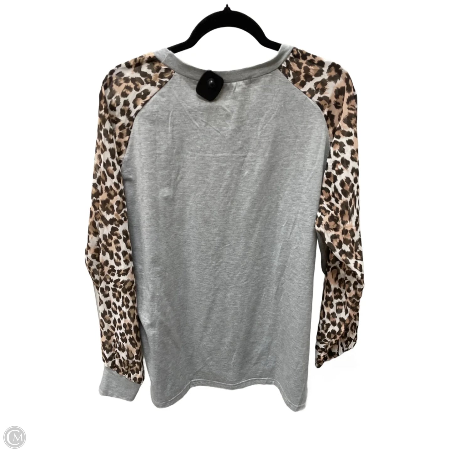 Top Long Sleeve By Zanzea In Animal Print, Size: 2x