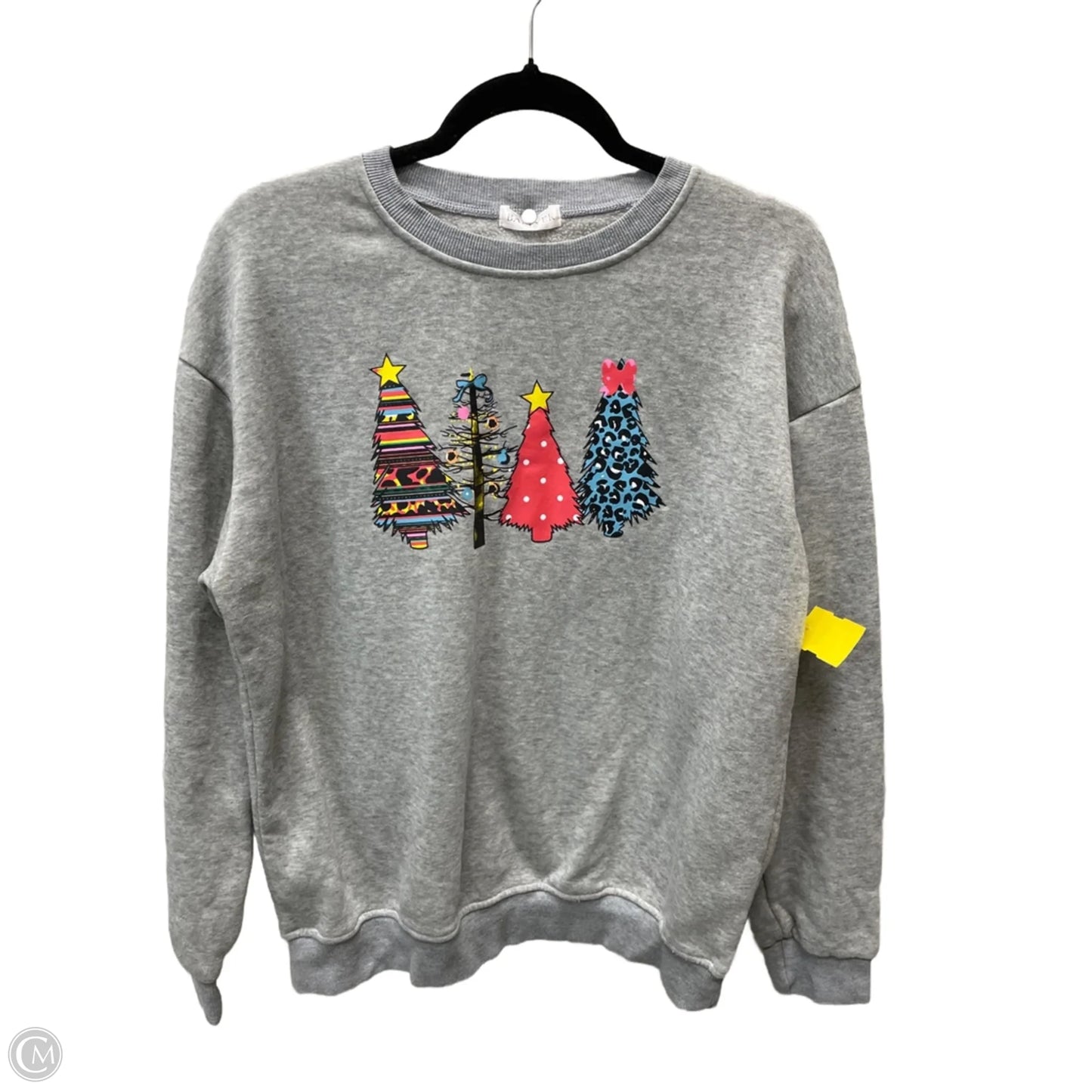 Sweatshirt Crewneck By Clothes Mentor In Grey, Size: L