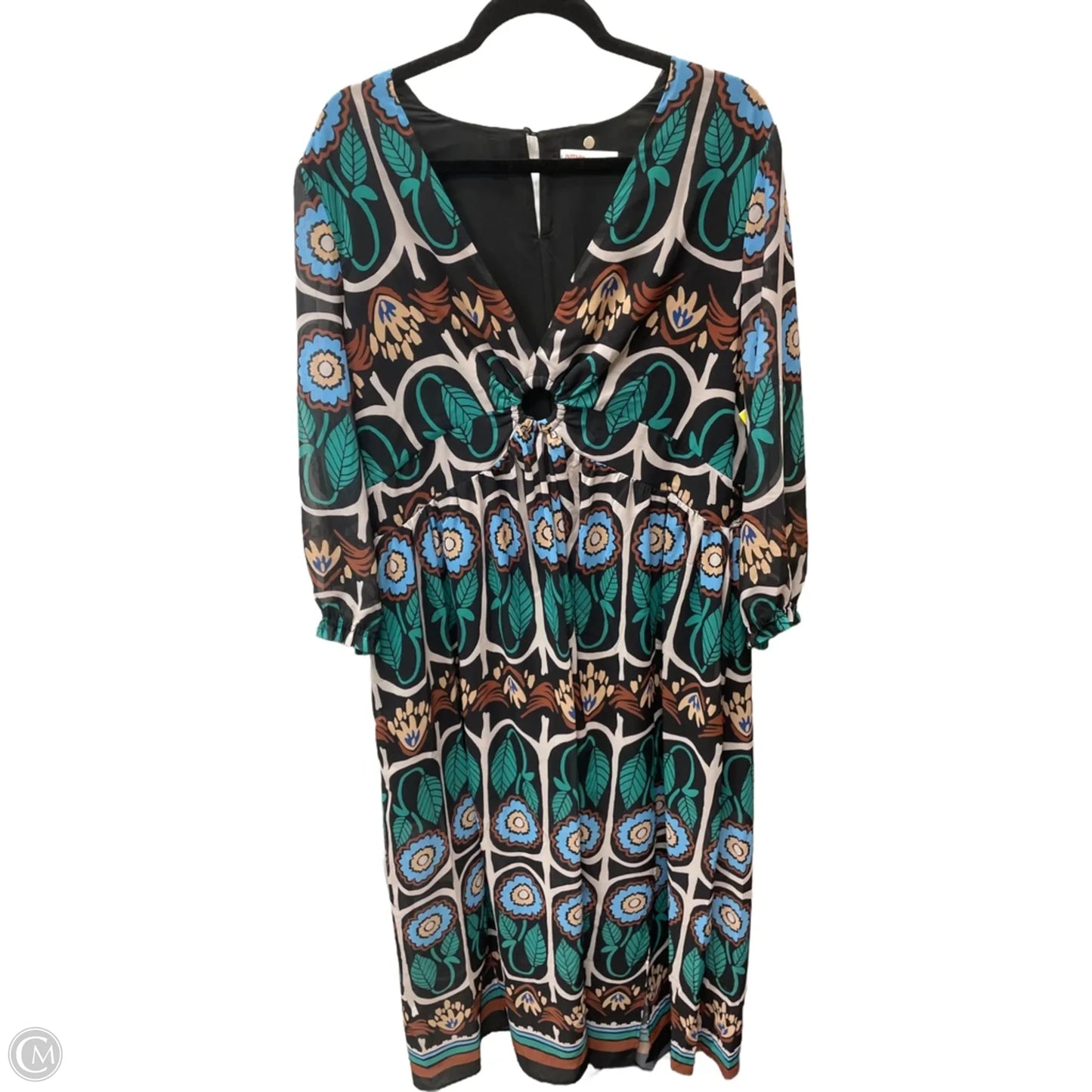 Dress Casual Maxi By Intempo In Floral Print, Size: 1x