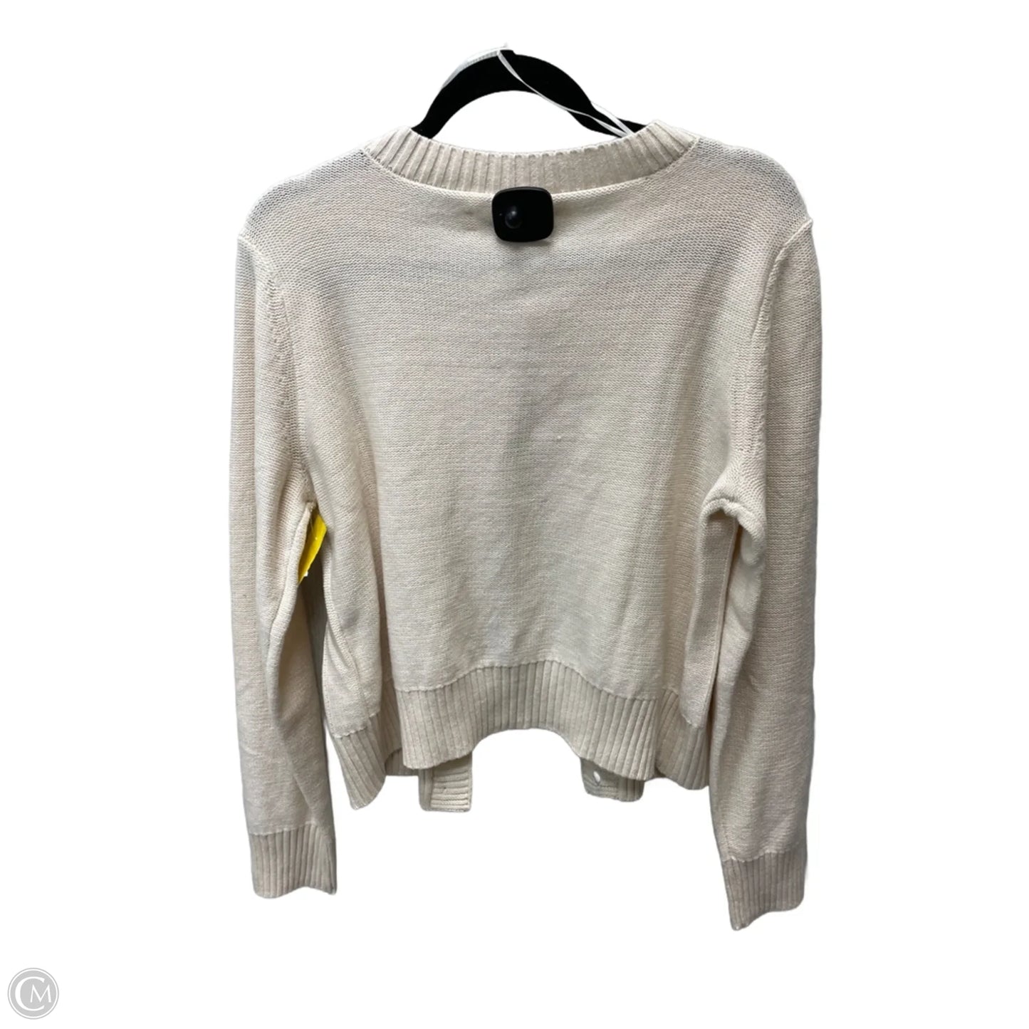 Sweater Cardigan By Lucky Brand In Cream, Size: L