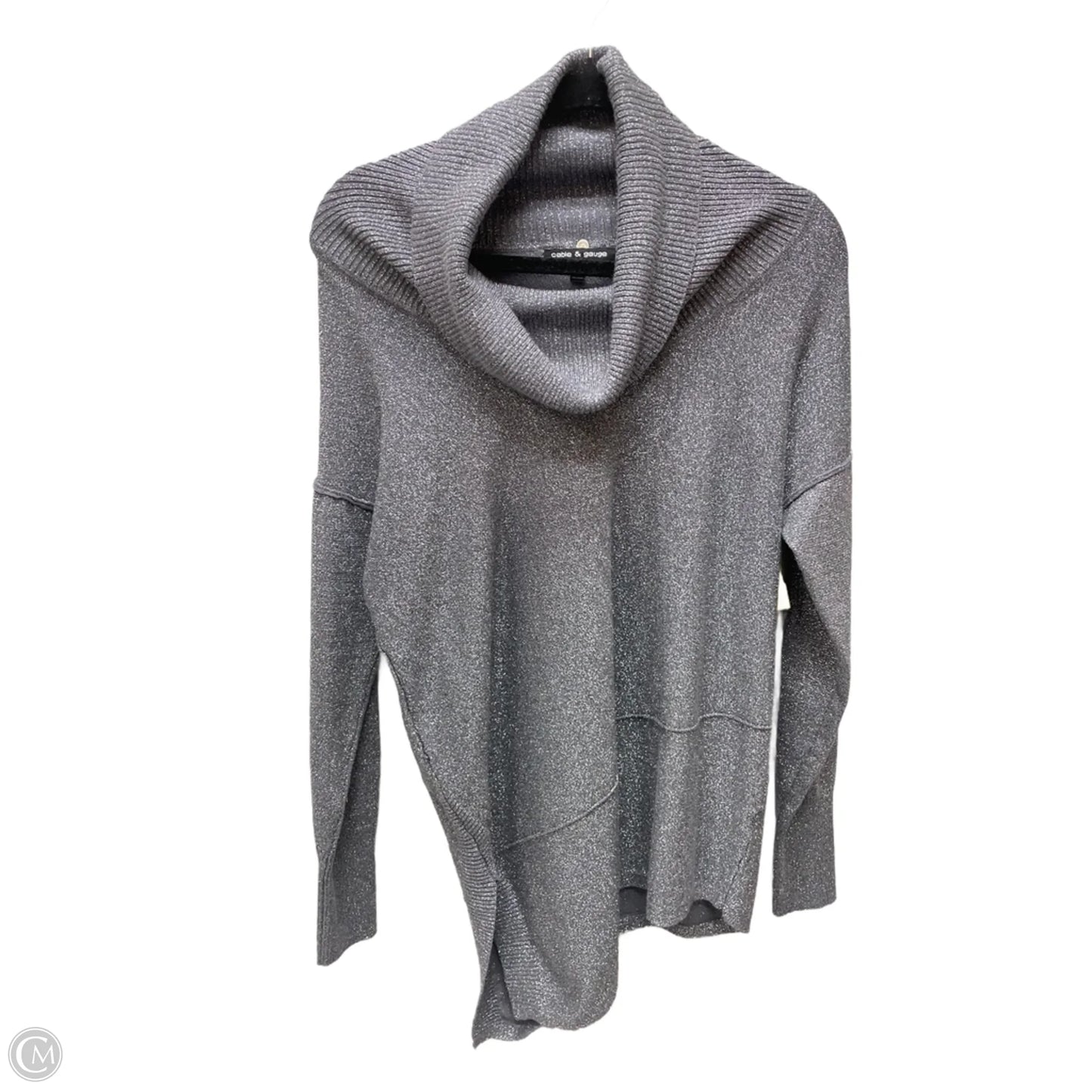 Sweater By Cable And Gauge In Silver, Size: M