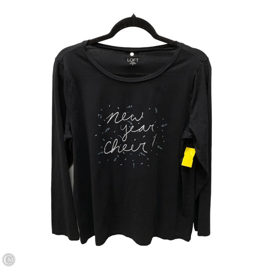 Top Long Sleeve By Loft In Black, Size: Xl