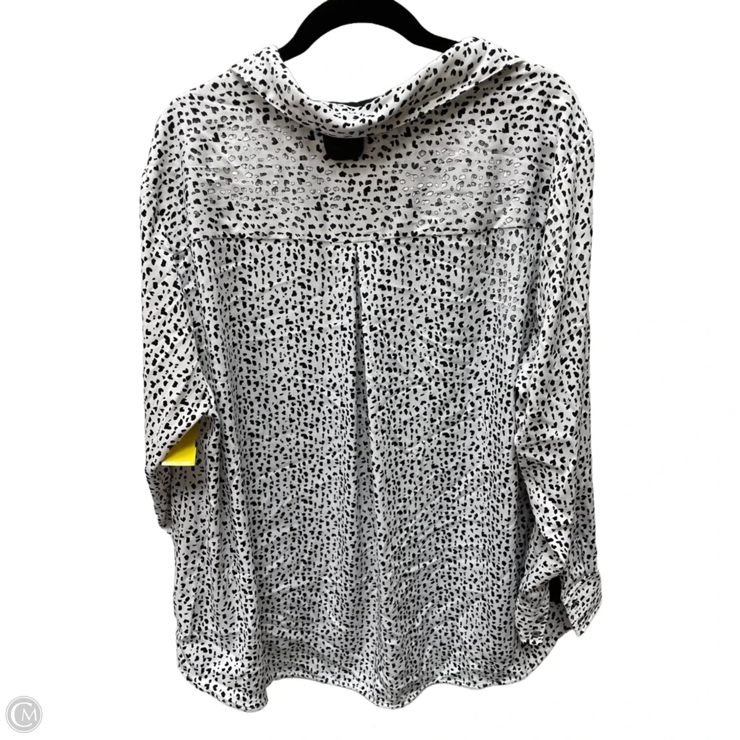 Blouse Long Sleeve By Dalia In Polkadot Pattern, Size: 2x