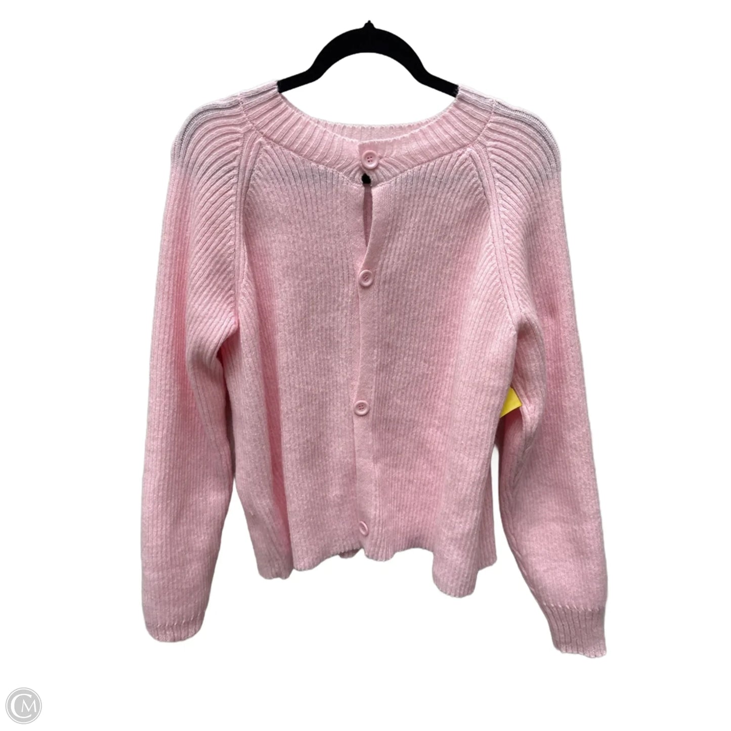 Sweater Cardigan By Clothes Mentor In Pink, Size: M