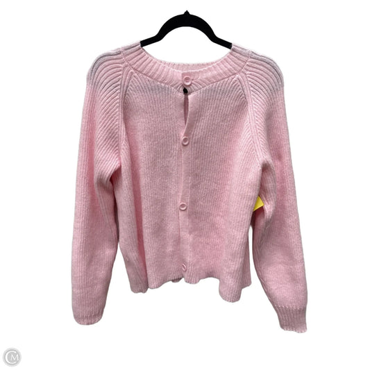 Sweater Cardigan By Clothes Mentor In Pink, Size: M