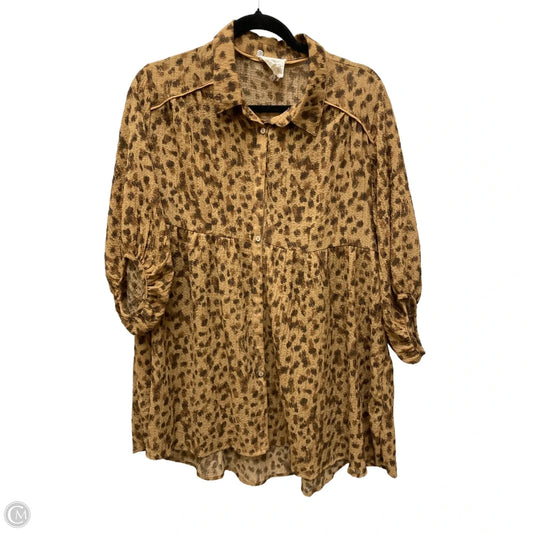 Tunic 3/4 Sleeve By Umgee In Polkadot Pattern, Size: M