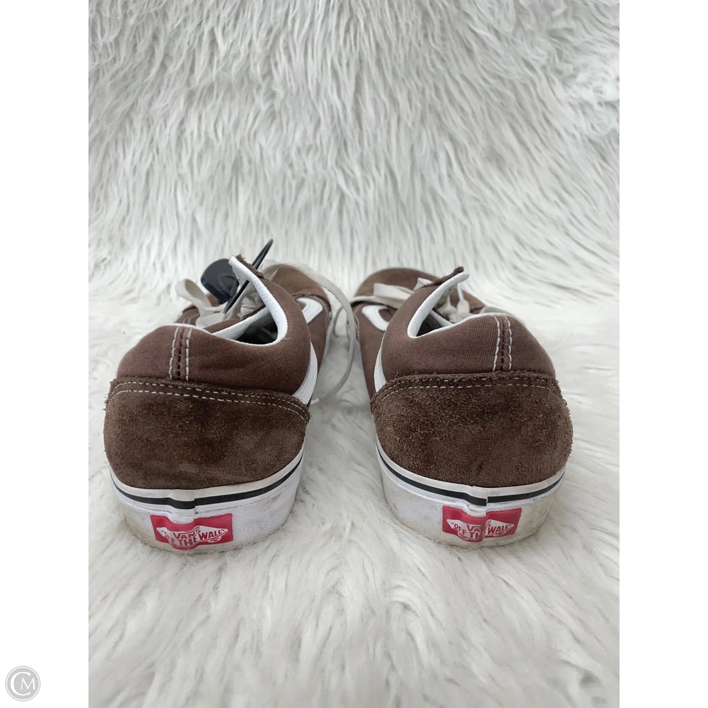 Shoes Sneakers By Vans In Brown & White, Size: 11
