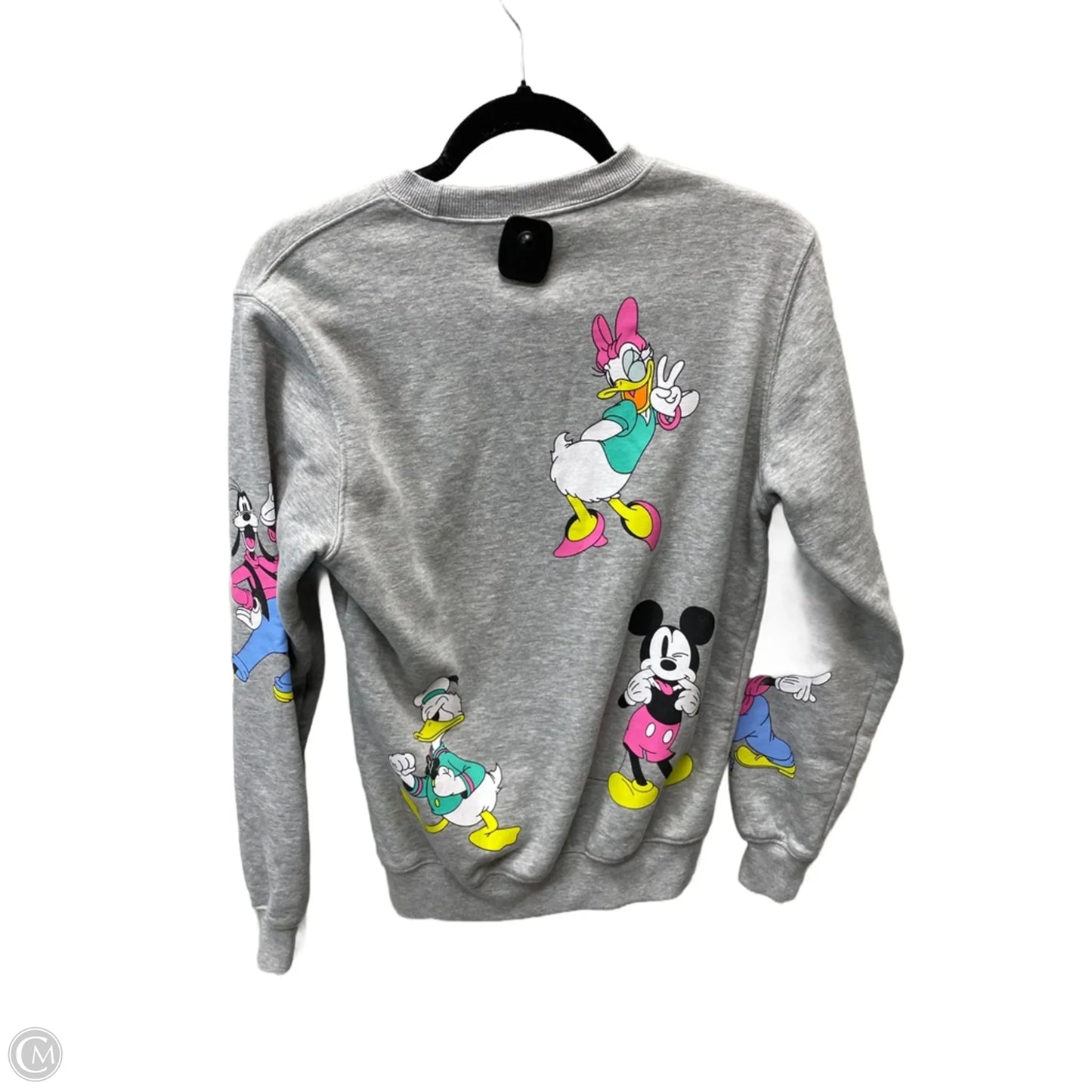 Sweatshirt Crewneck By Disney In Grey, Size: Xs