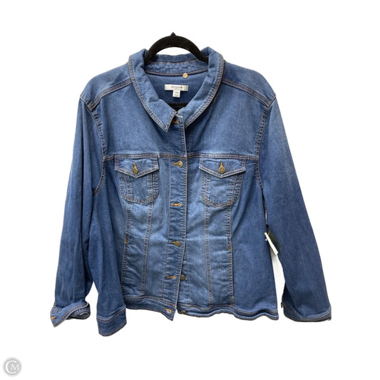Jacket Denim By Liz Claiborne In Blue Denim, Size: 4x