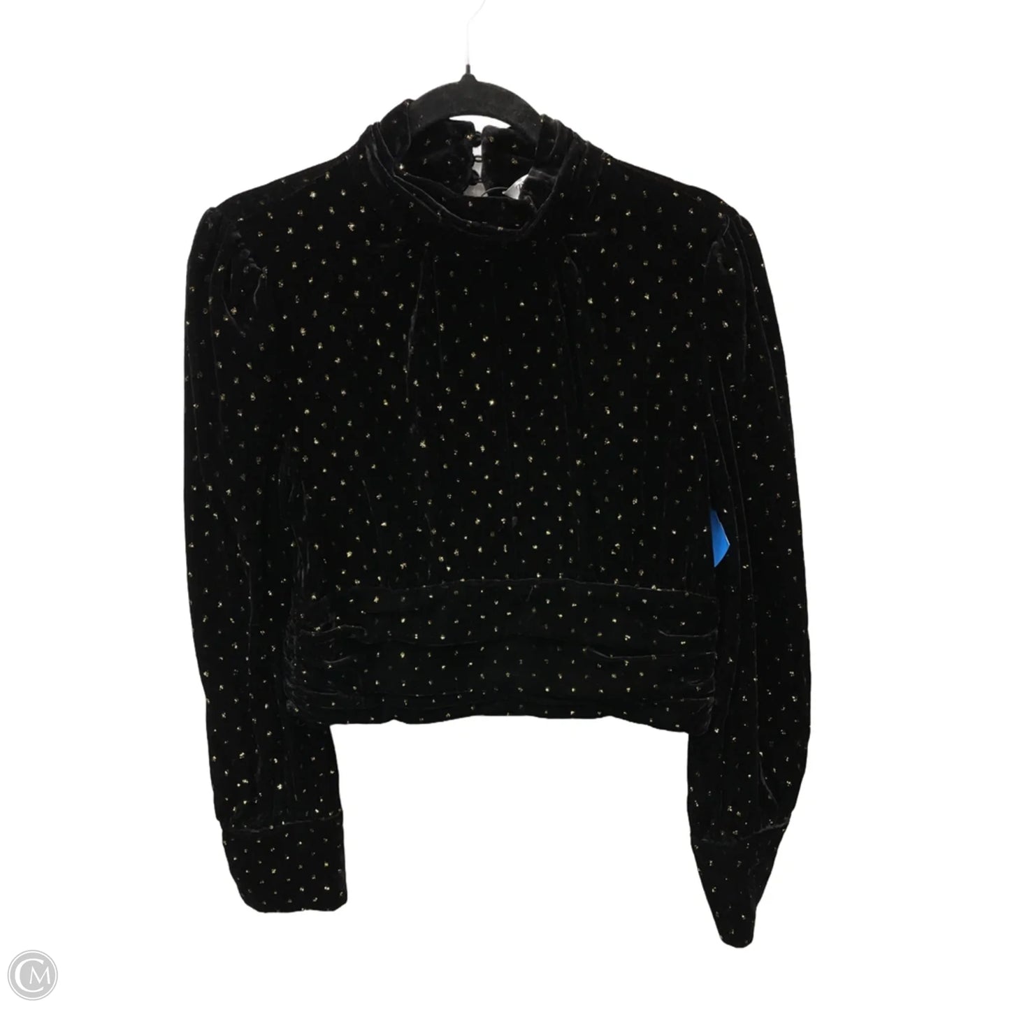 Top Long Sleeve By Zara In Polkadot Pattern, Size: M