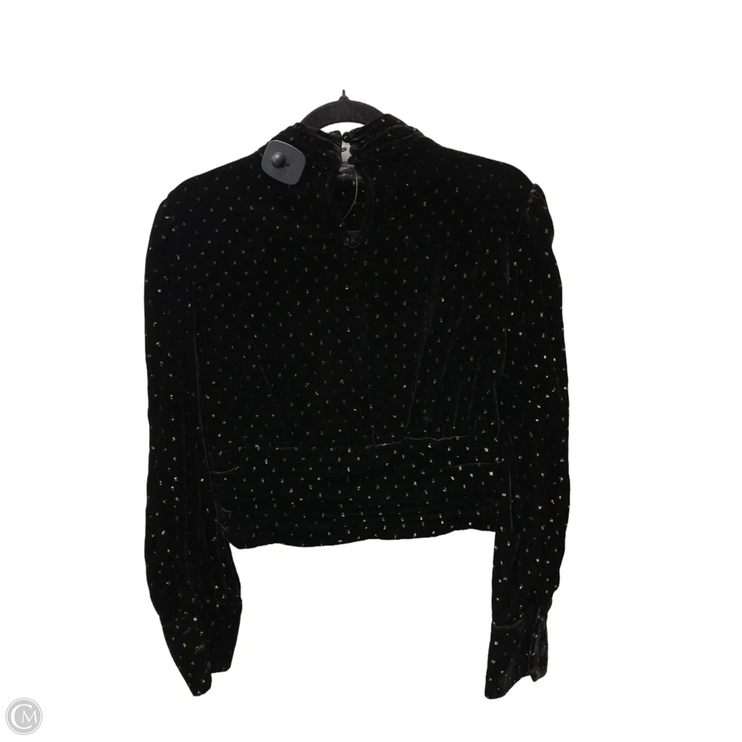 Top Long Sleeve By Zara In Polkadot Pattern, Size: M