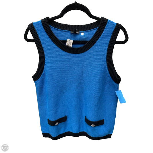 Vest Sweater By Talbots In Blue, Size: M