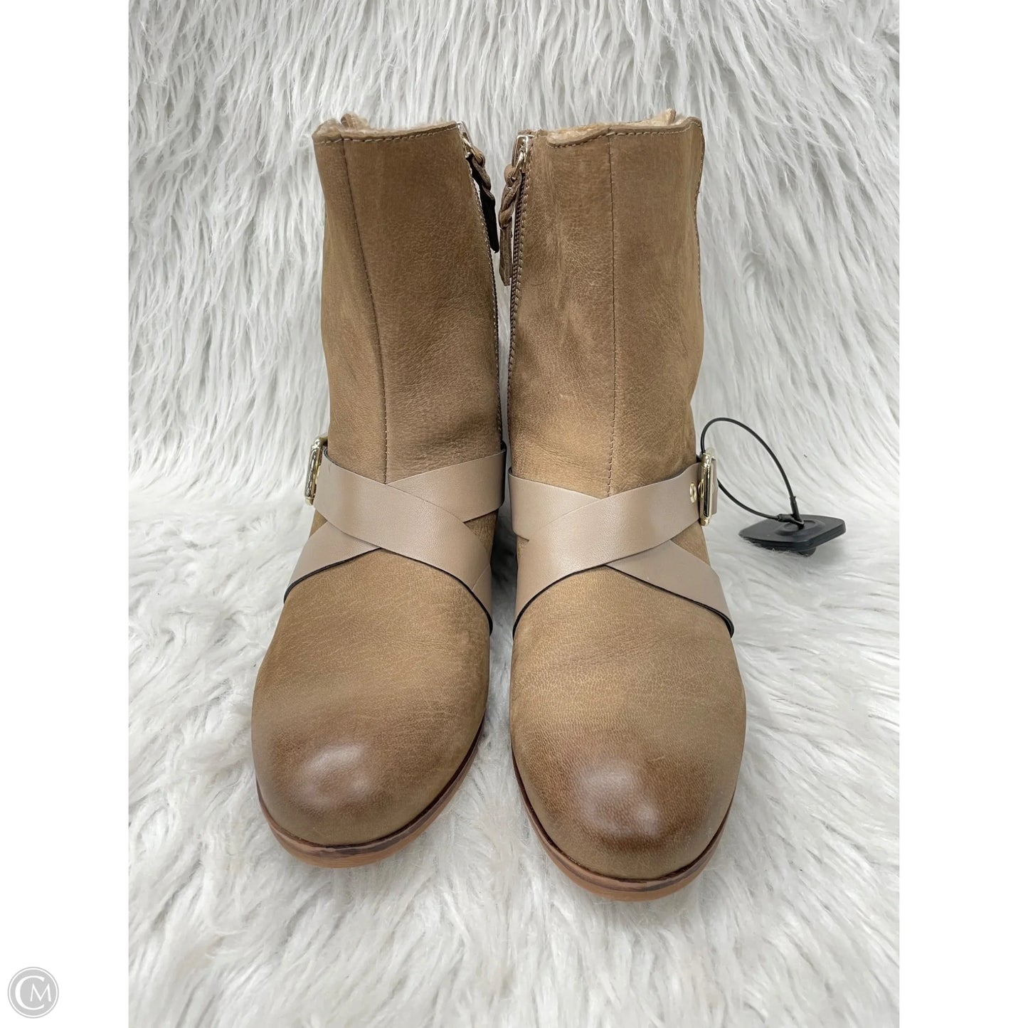 Boots Ankle Heels By Cmb In Brown, Size: 8