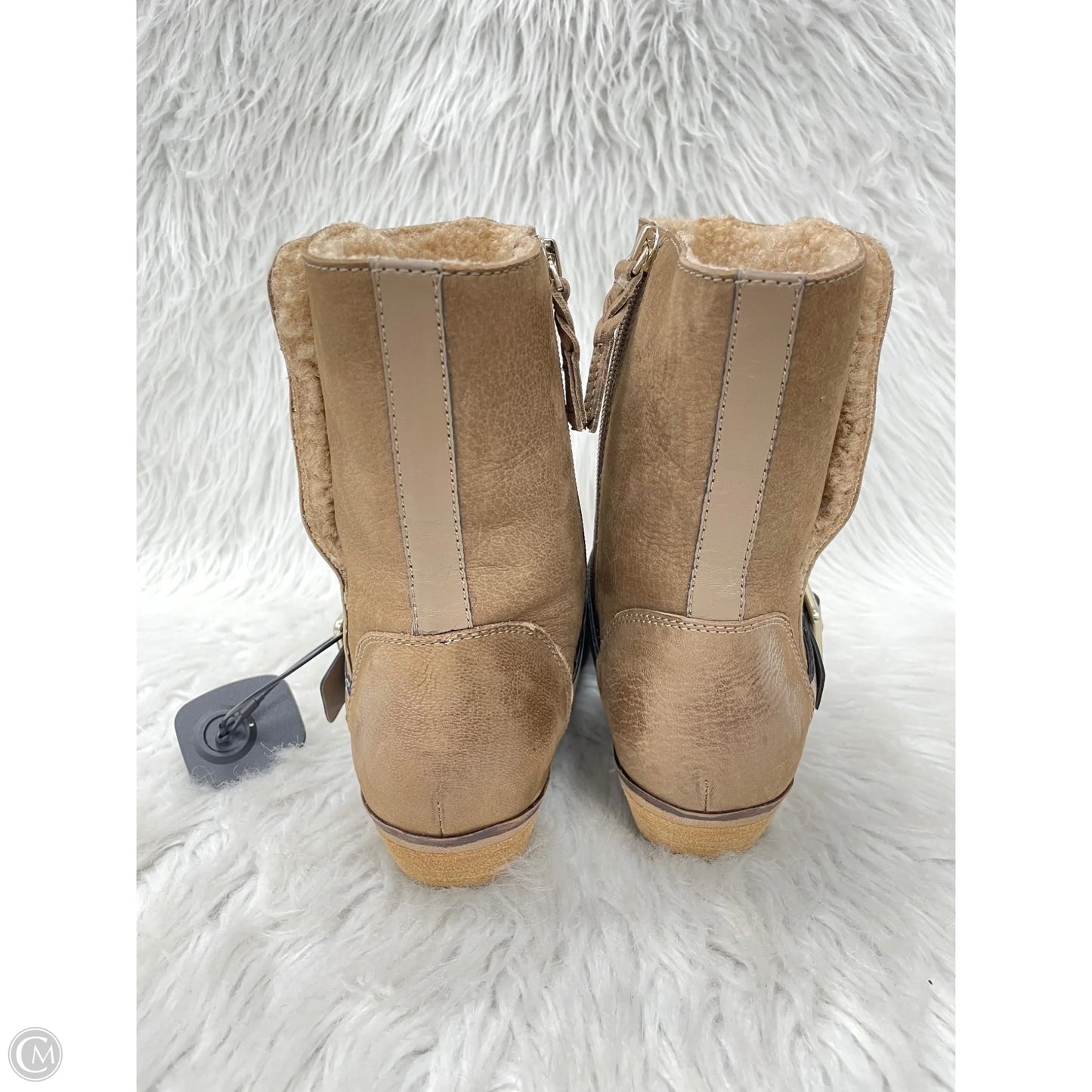 Boots Ankle Heels By Cmb In Brown, Size: 8